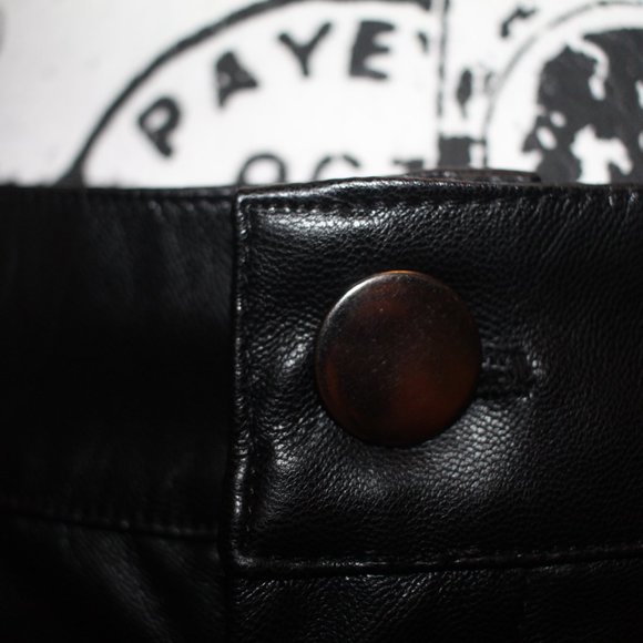 Shine Star NWT Super High Waist Skinny Ankle Leatherette Pants Black Siz… - Picture 5 of 13
